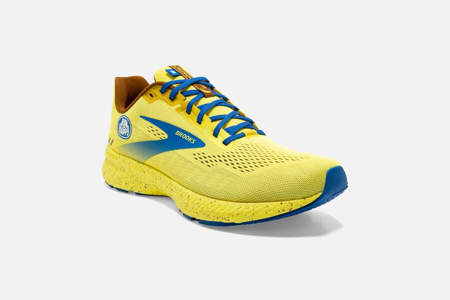 Brooks Launch 8 Road Loopschoenen Dames - Geel/Blauw - 753120QDN